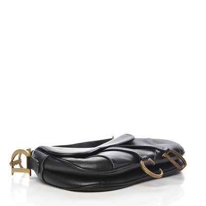 Christian Dior Calfskin Double Saddle Bag Black 4 of 14