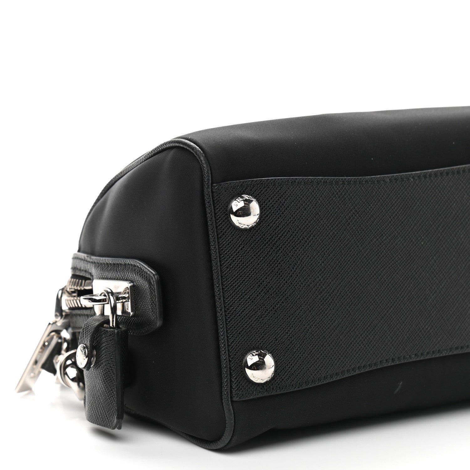Prada Nylon Saffiano Re-Edition 2005 Top Handle Crossbody Bag Black 7 of 8