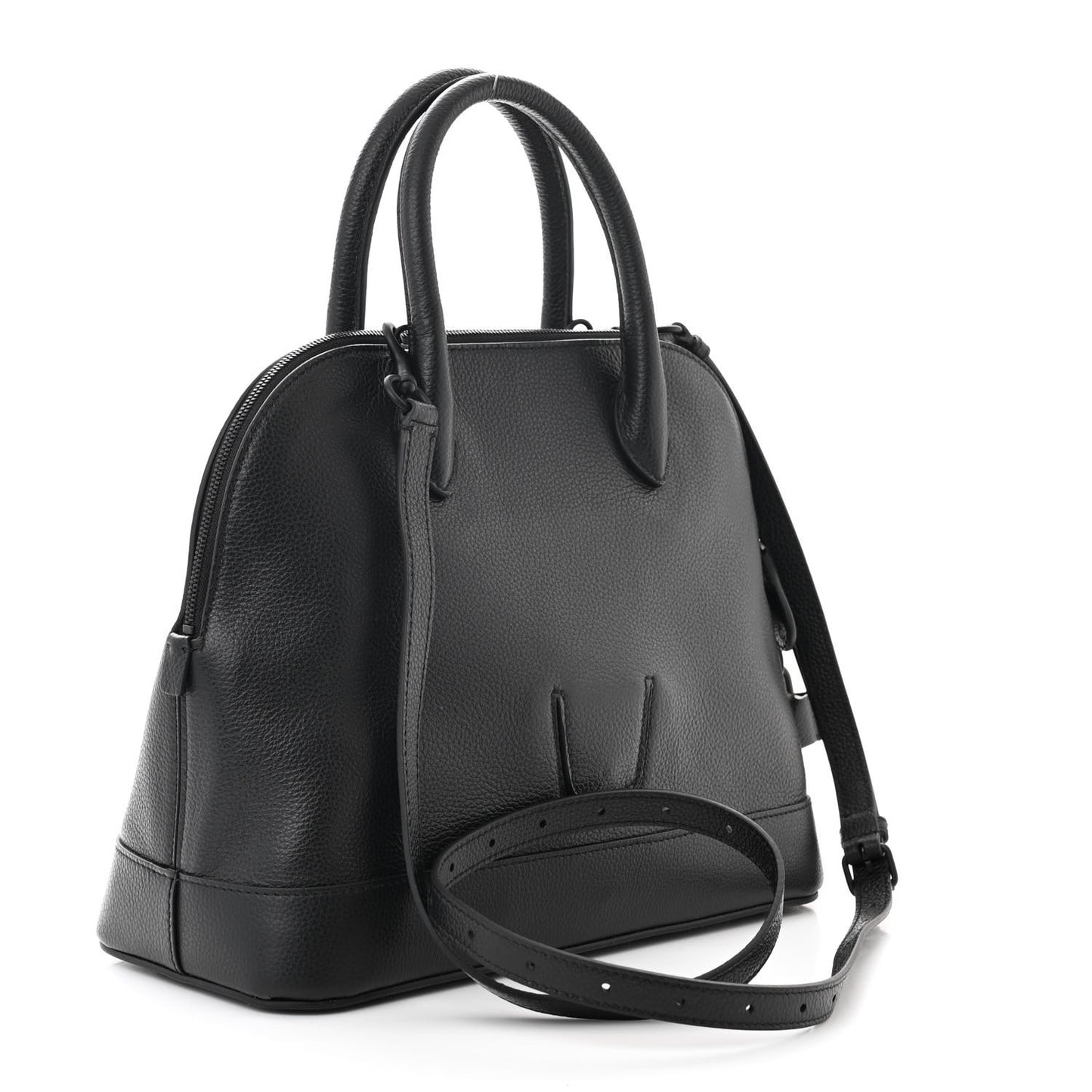 Calfskin LED Logo Projector Top Handle Bag Black