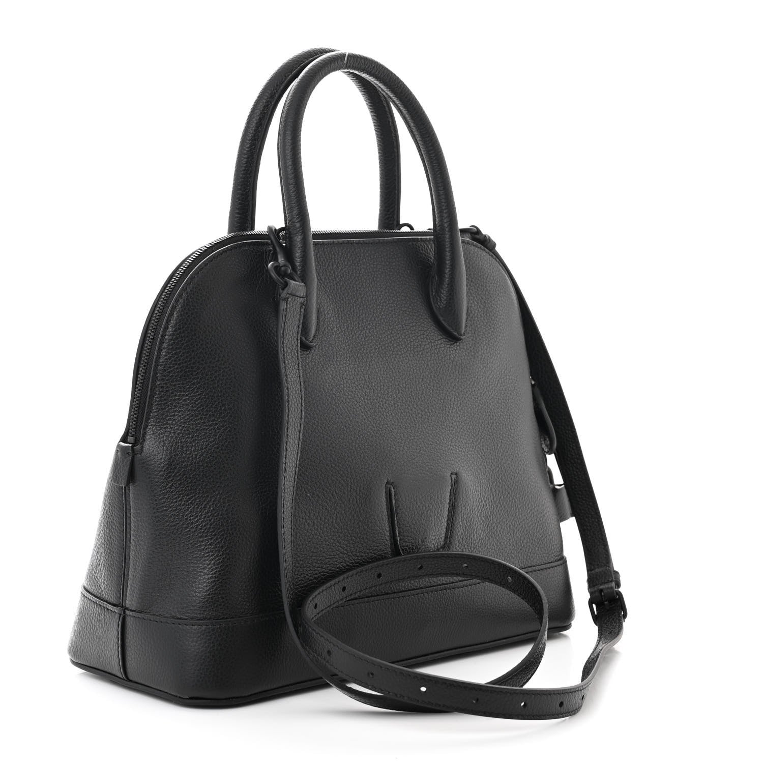 Balenciaga Calfskin LED Logo Projector Top Handle Bag Black 3 of 10