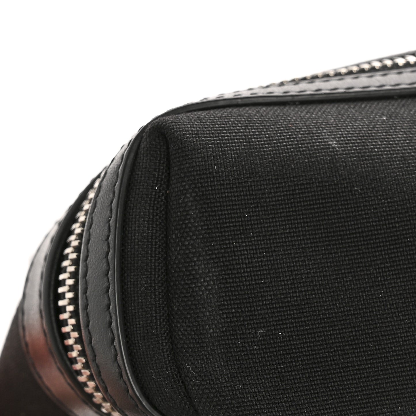 Canvas Calfskin City Belt Bag Black
