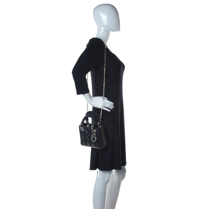 Christian Dior Lambskin Cannage Mini Lady Dior Black 3 of 11