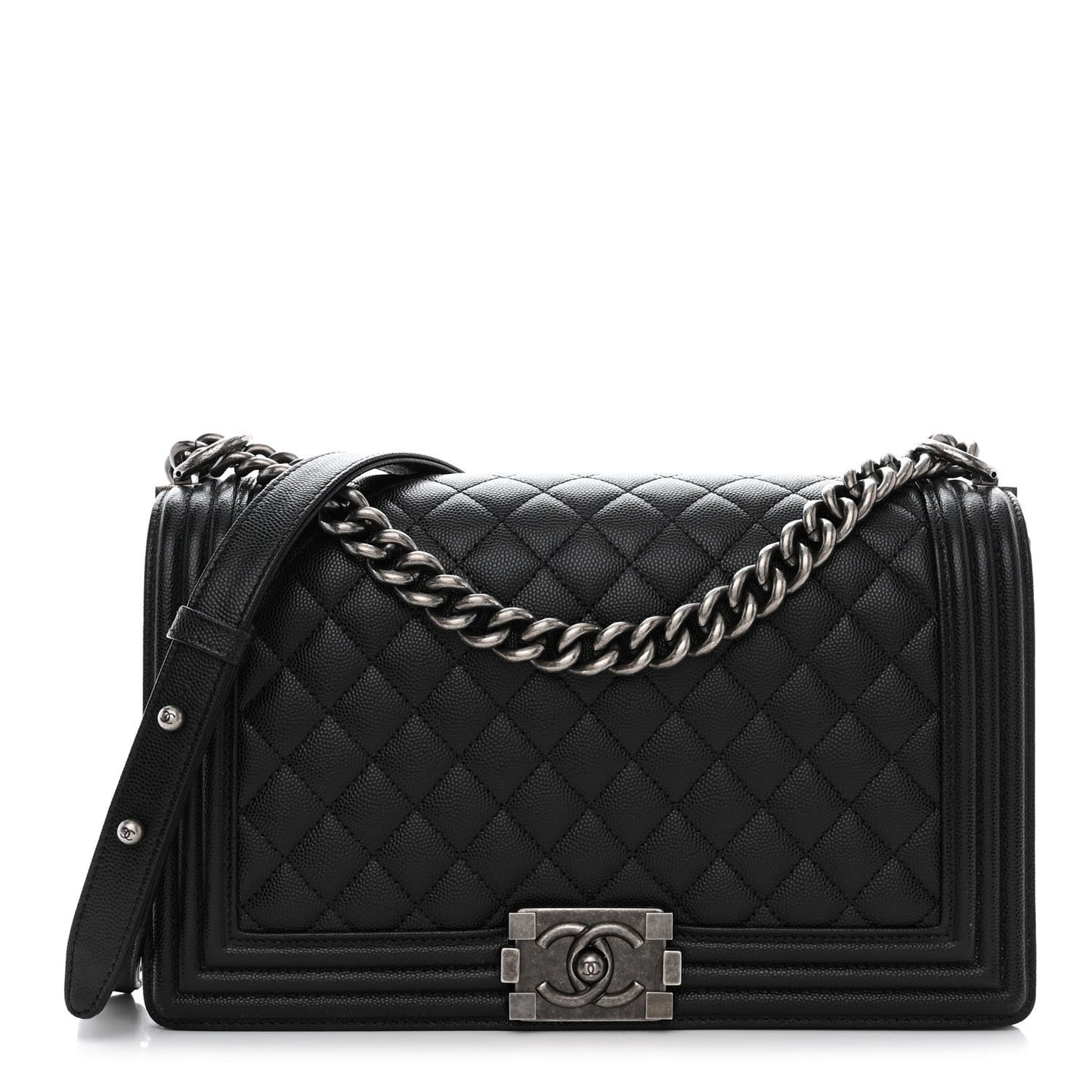 Caviar Quilted New Medium Boy Flap Black