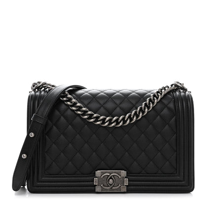 Chanel Caviar Quilted New Medium Boy Flap Black 1 of 10