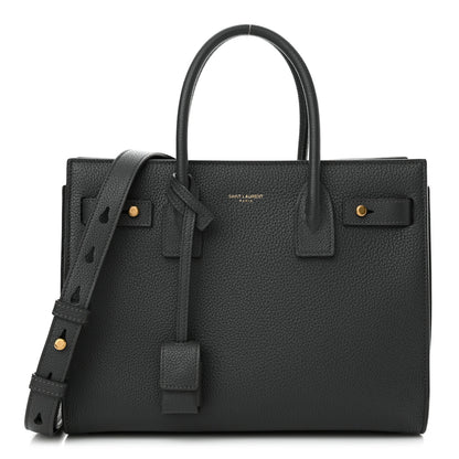 Saint Laurent Grained Calfskin Baby Sac De Jour Souple Storm 1 of 10