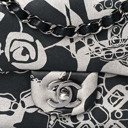 Chanel Lambskin Printed Mini Rectangular Flap Black Silver 8 of 11
