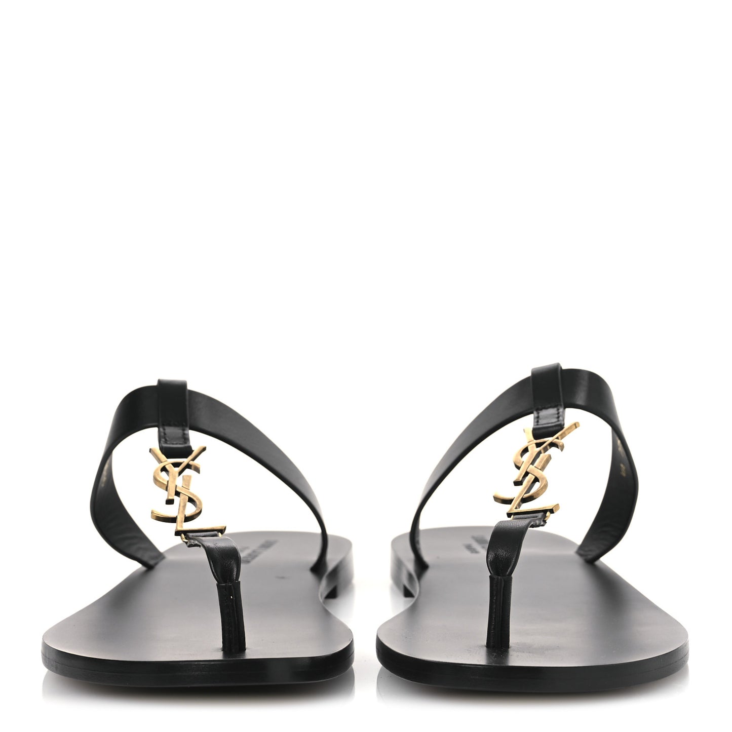 Calfskin Mens Cassandra Monogram Sandals 45 Black