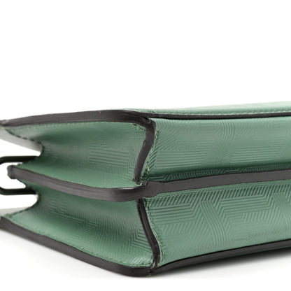 Fendi Calfskin Striped Texture FF Peekaboo I See U X Cross Satchel Green Island 11 of 12