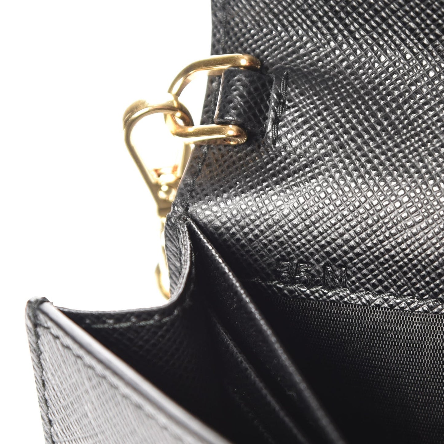 Saffiano Mini Cahier Crossbody Bag Black