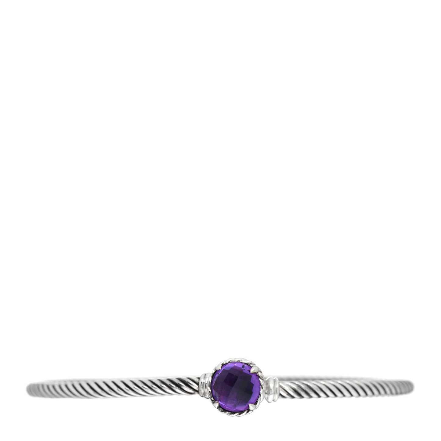 Sterling Silver Amethyst 3mm Chatelaine Bracelet