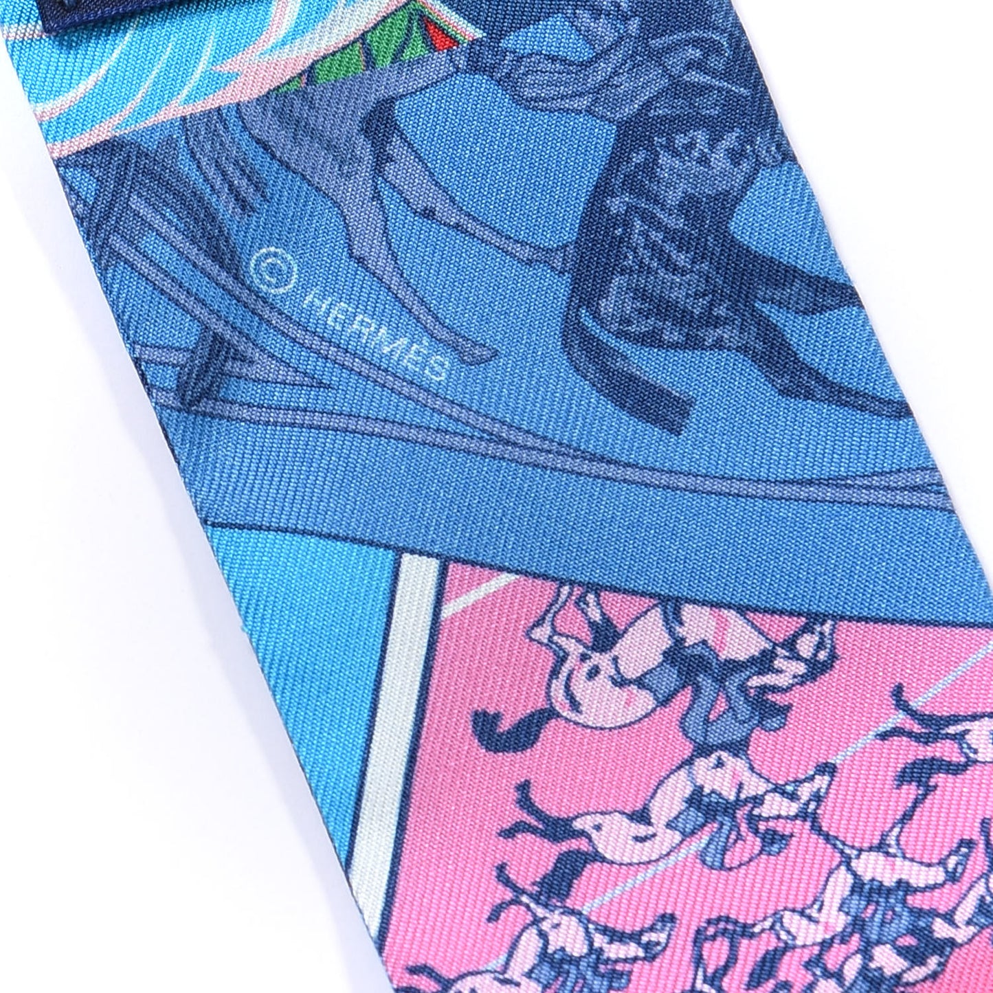 Silk Cheval Phoenix Twilly Bleu Rouge Rose