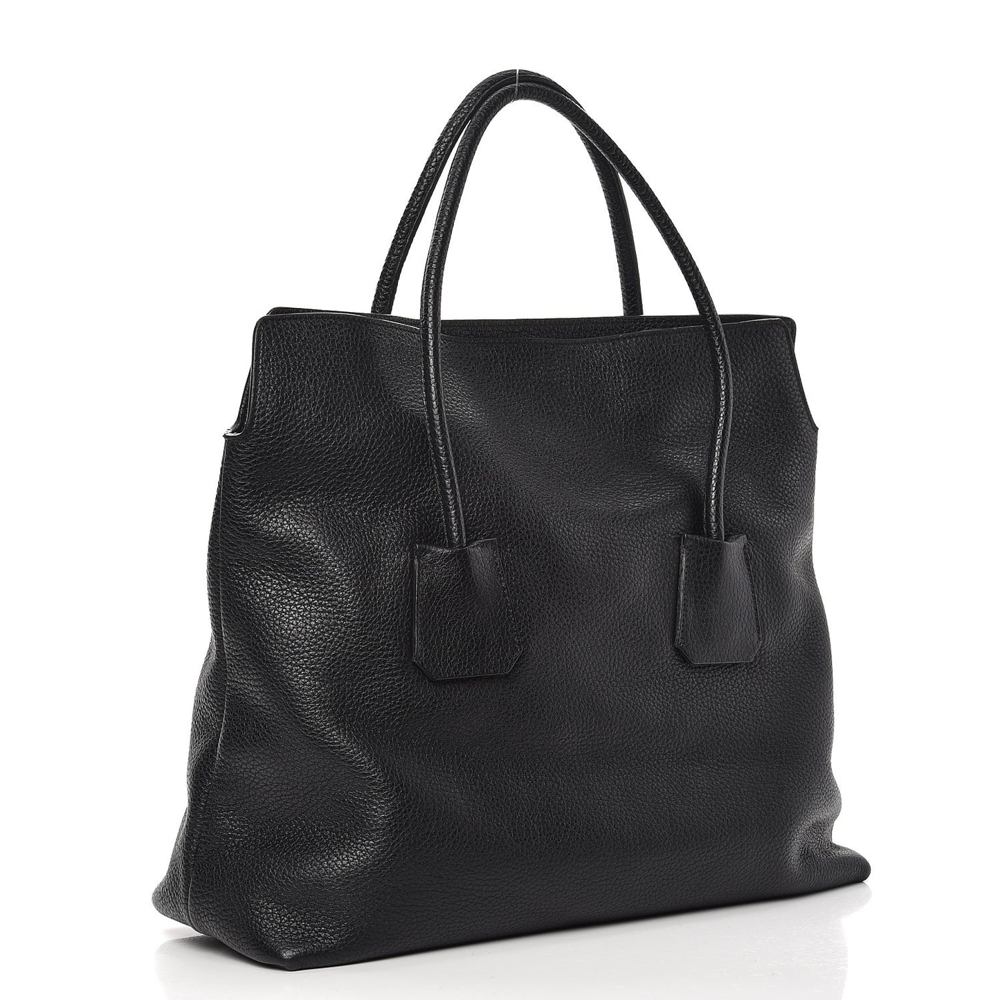 London Grainy Calfskin Medium Baynard Tote Black