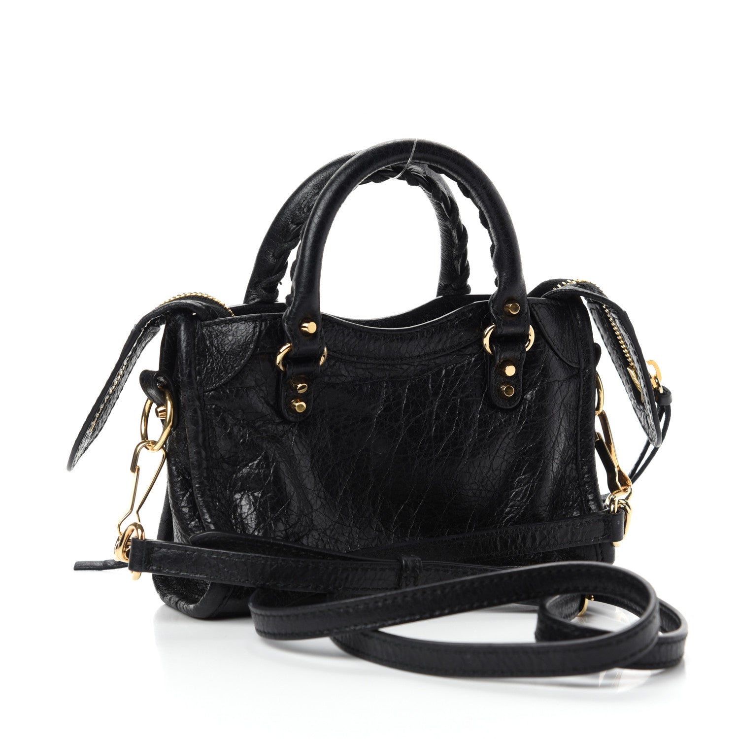 Balenciaga Agneau Classic Gold Hardware Nano City Black 4 of 11