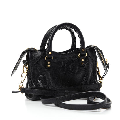 Balenciaga Agneau Classic Gold Hardware Nano City Black 4 of 11