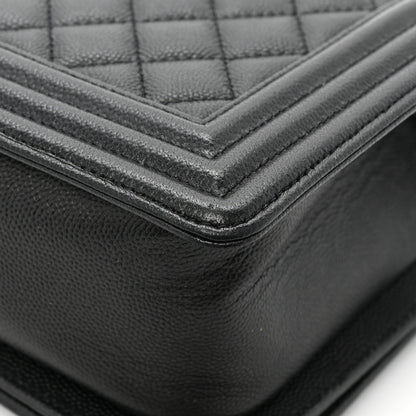 Chanel Caviar Quilted Medium Boy Flap So Black 13 of 13