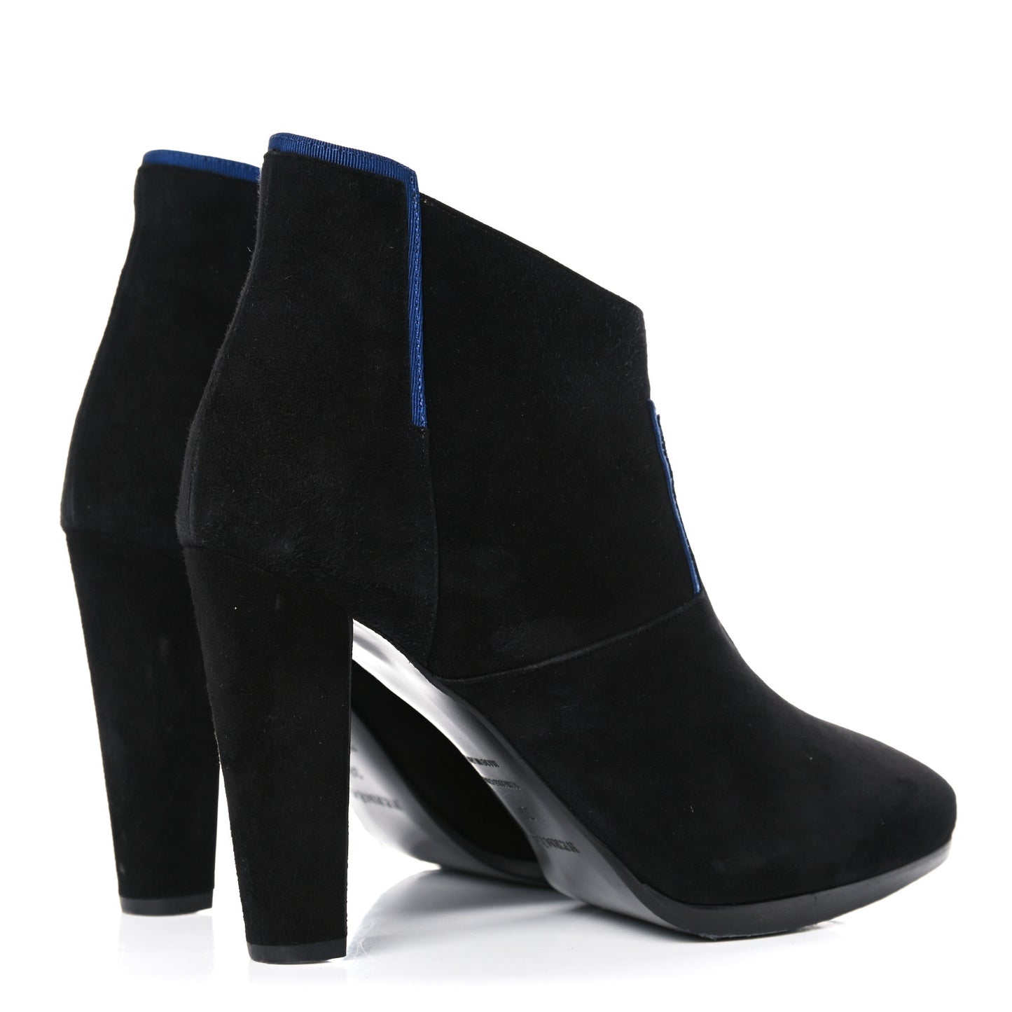 Suede Ankle Boots 38 Black Navy