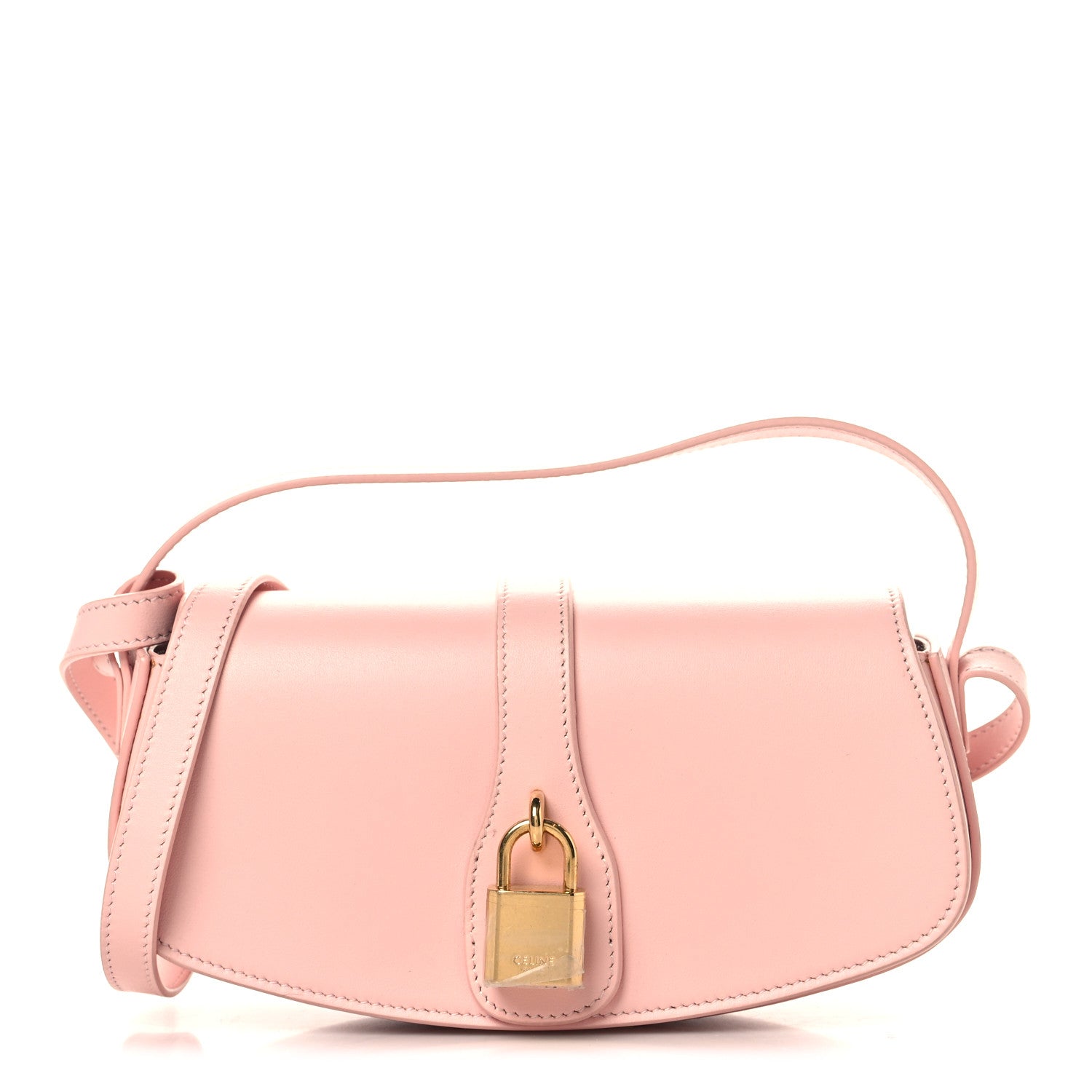 Celine Smooth Calfskin Tabou Clutch On Strap Pink 1 of 9