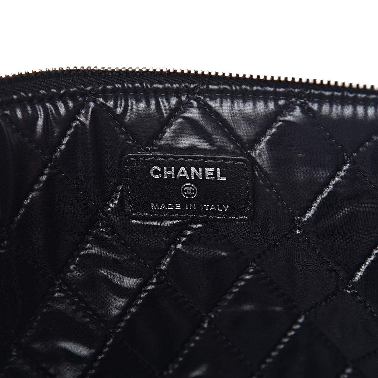 Chanel Patent Calfskin Quilted Valentine Hearts Large Cosmetic Case Black 6 of 7