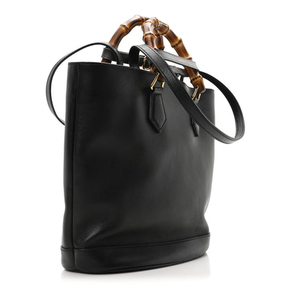 Gucci Calfskin Medium Diana Round Tote Bag Black Grey 3 of 10