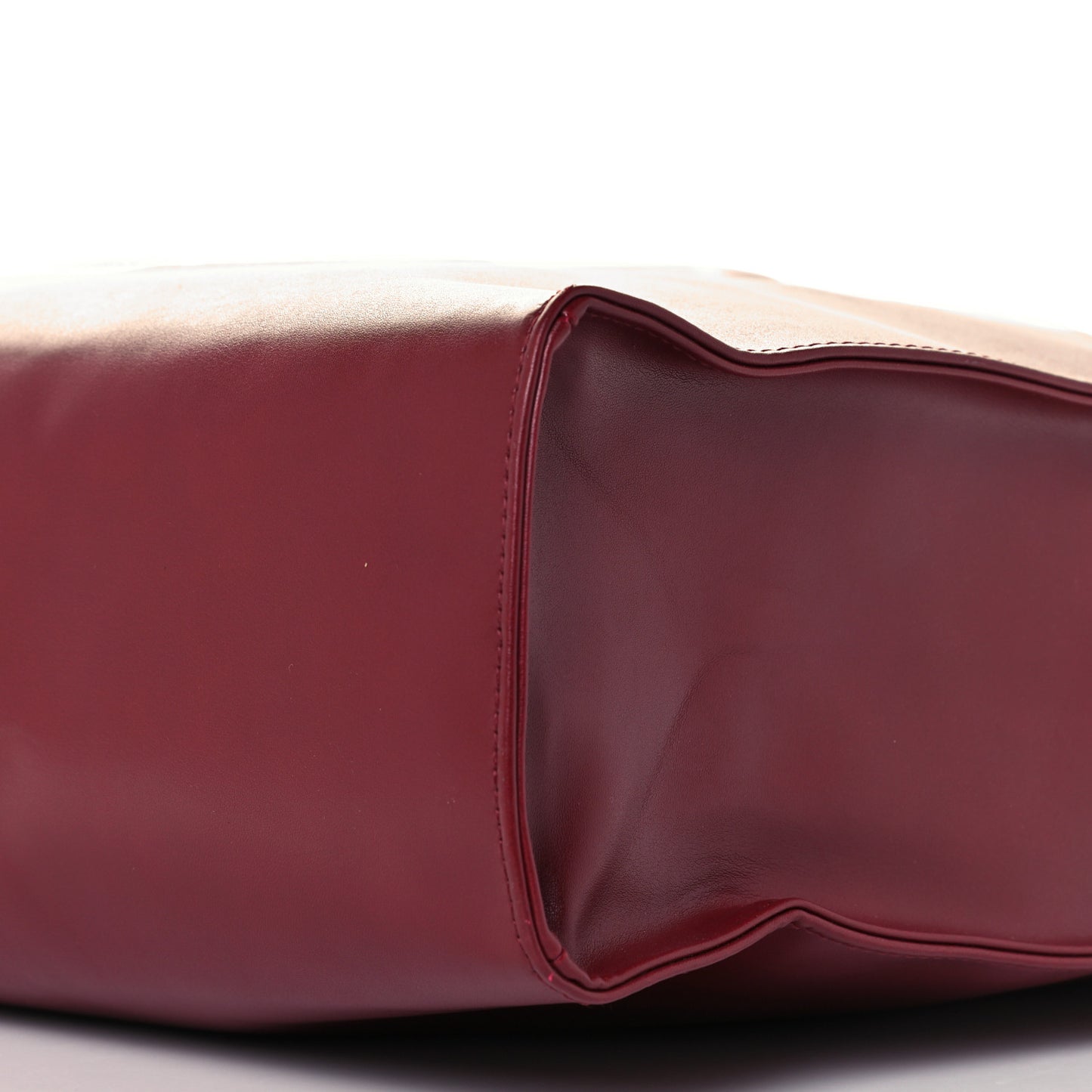 Vegan Leather Medium Shopping Bag Oxblood