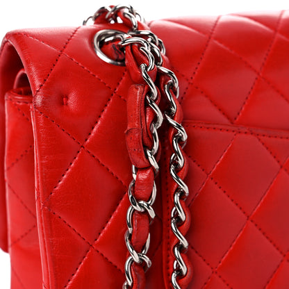 Chanel Lambskin Quilted Medium Double Flap Red 22 of 25