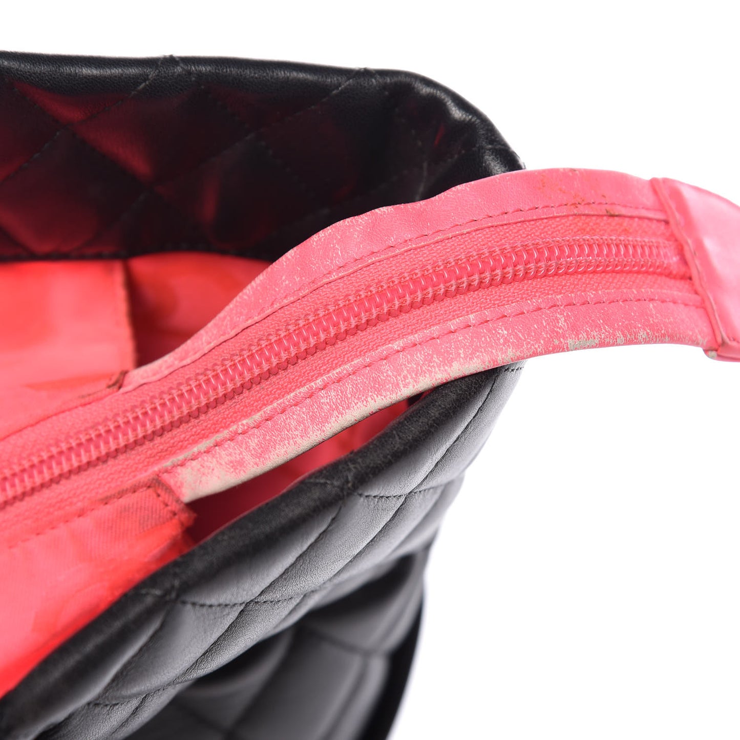 Calfskin Quilted Large Cambon Tote Black