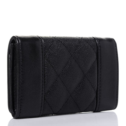 Chanel Caviar Quilted Vintage Mademoiselle Flap Card Holder Black 3 of 12