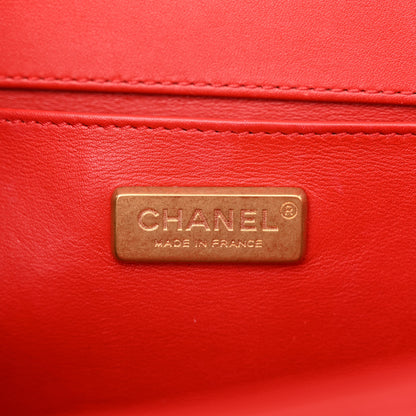 Chanel Snakeskin Medium Boy Flap Red 6 of 14
