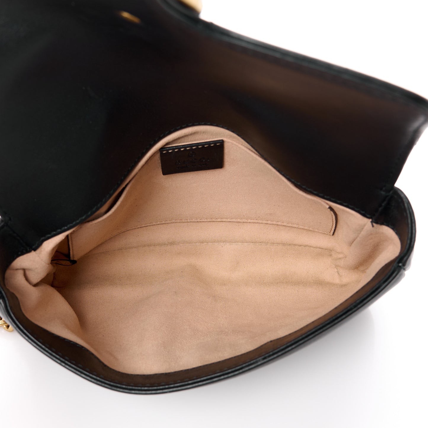 Calfskin Matelasse Pearly GG Marmont Chain Belt Bag Black
