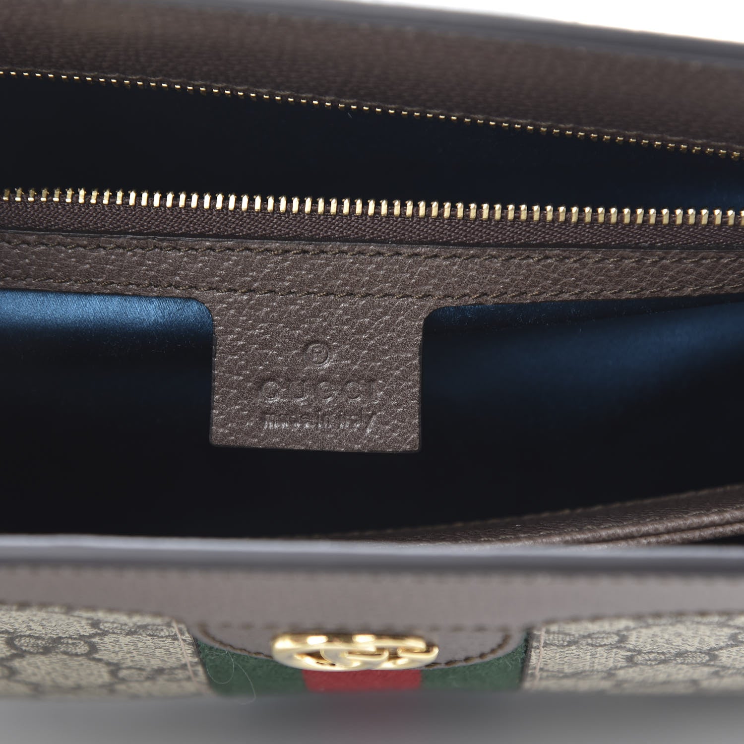 Gucci GG Supreme Monogram Web Medium Ophidia Chain Shoulder Bag Brown 6 of 10