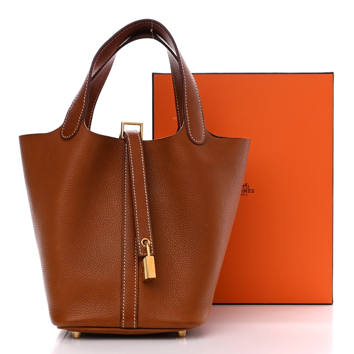Hermes Taurillon Clemence Picotin Lock 18 PM Gold 3 of 14