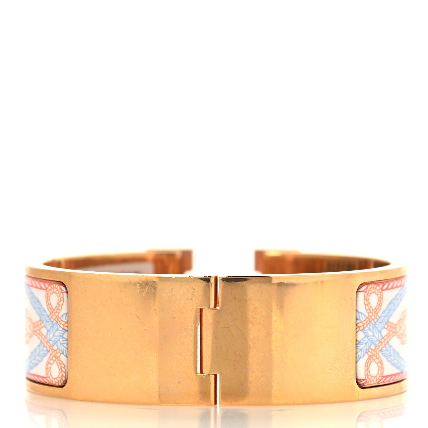 Enamel Printed Wide Grand Apparat Remix Multico Clic Clac H Bracelet PM Pastel Acidule