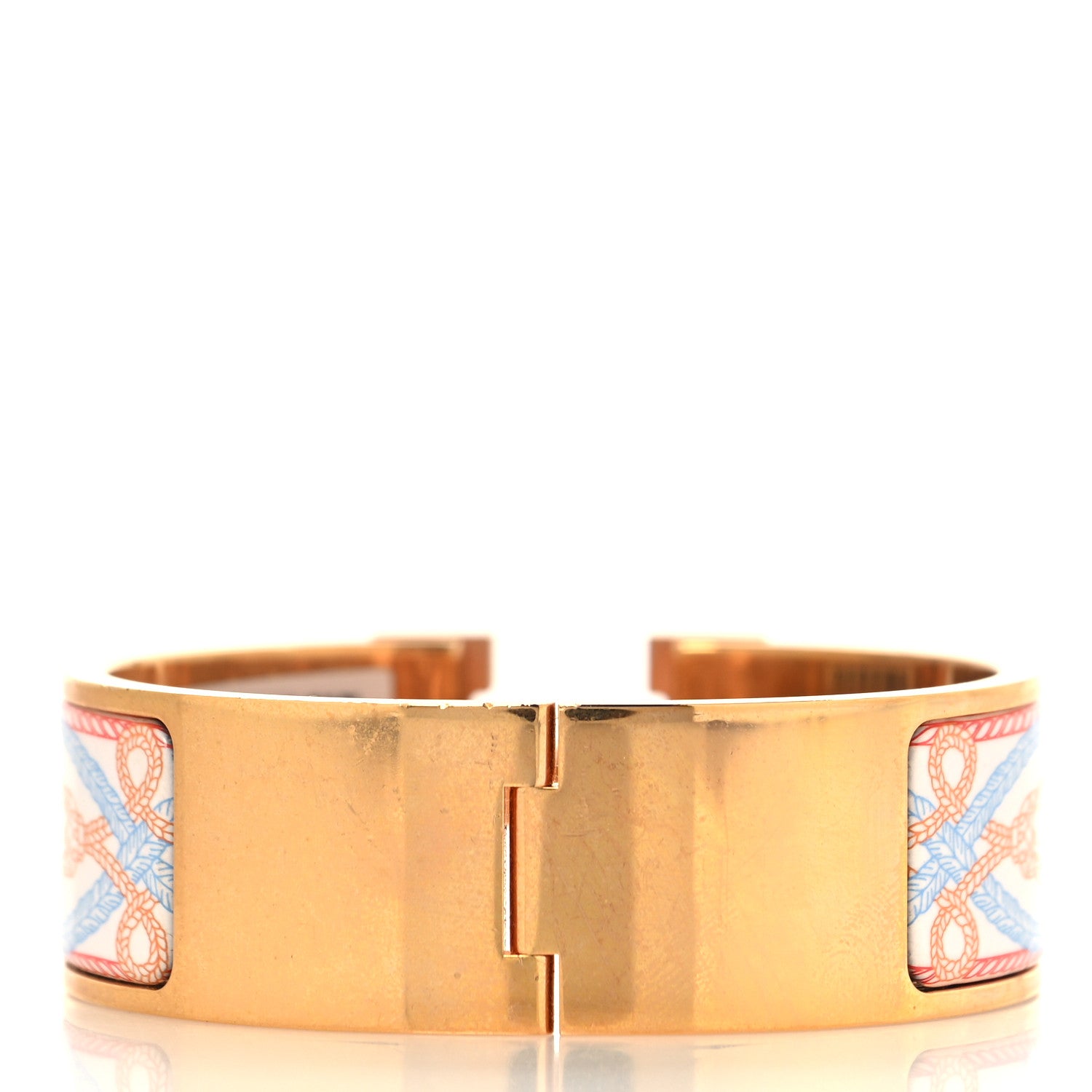 Hermes Enamel Printed Wide Grand Apparat Remix Multico Clic Clac H Bracelet PM Pastel Acidule 3 of 4