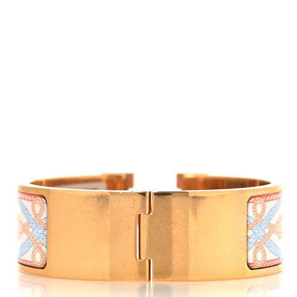 Hermes Enamel Printed Wide Grand Apparat Remix Multico Clic Clac H Bracelet PM Pastel Acidule 3 of 4