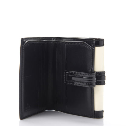 Gucci Patent G Compact Wallet White Black 5 of 11