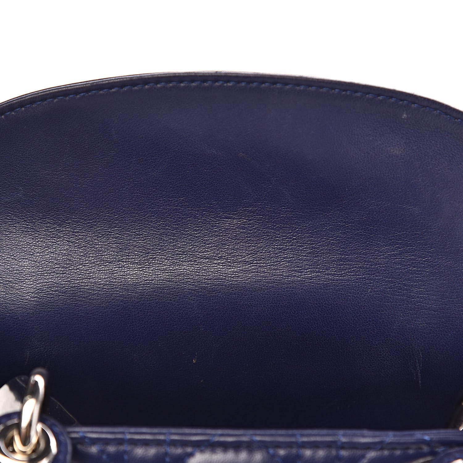 Christian Dior Lambskin Cannage Small Lucky Badges My Lady Dior Navy 8 of 16