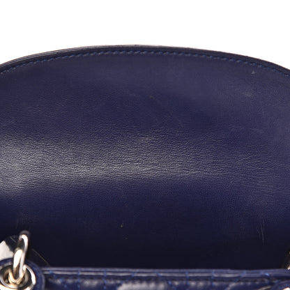 Christian Dior Lambskin Cannage Small Lucky Badges My Lady Dior Navy 8 of 16