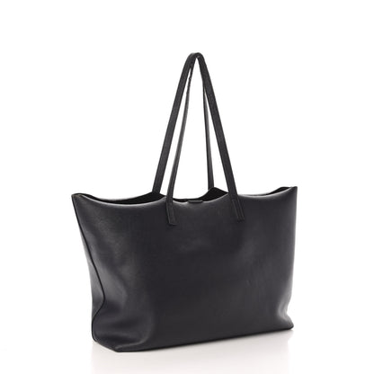 Saint Laurent Calfskin Large Shopping Tote Navy 4 of 20