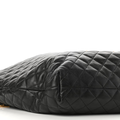 Saint Laurent Lambskin Quilted Maxi Icare Shopping Tote Black 9 of 10