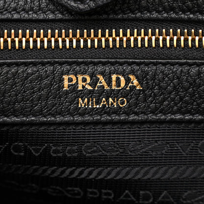 Prada Vitello Daino Hobo Messenger Bag Black 6 of 11