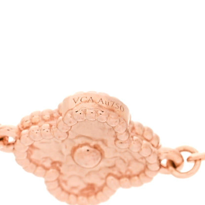 Van Cleef & Arpels 18K Rose Gold 16 Motifs Sweet Alhambra Necklace 5 of 6