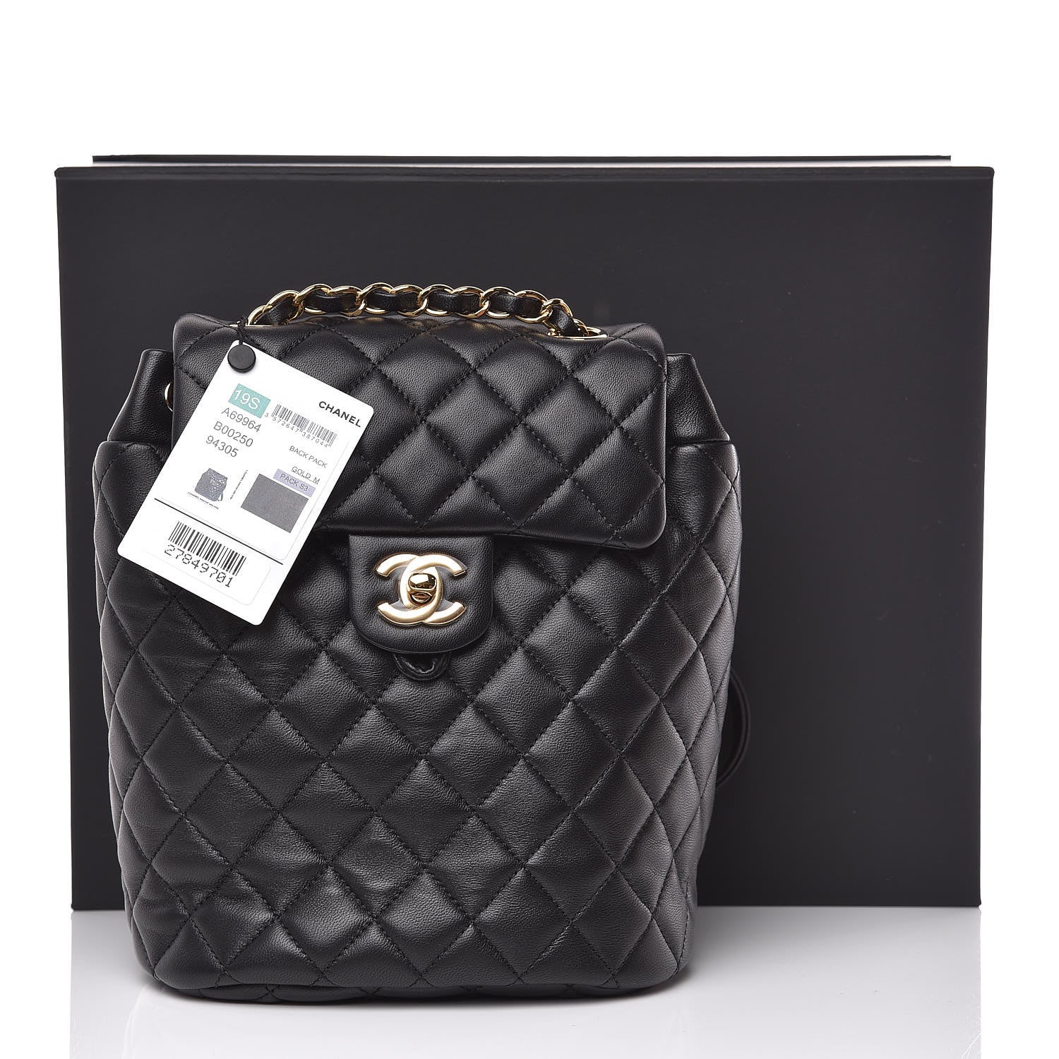 Chanel Lambskin Quilted Mini Urban Spirit Backpack Black 12 of 12