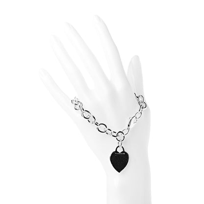 Tiffany Sterling Silver Heart Tag Charm Bracelet 2 of 4