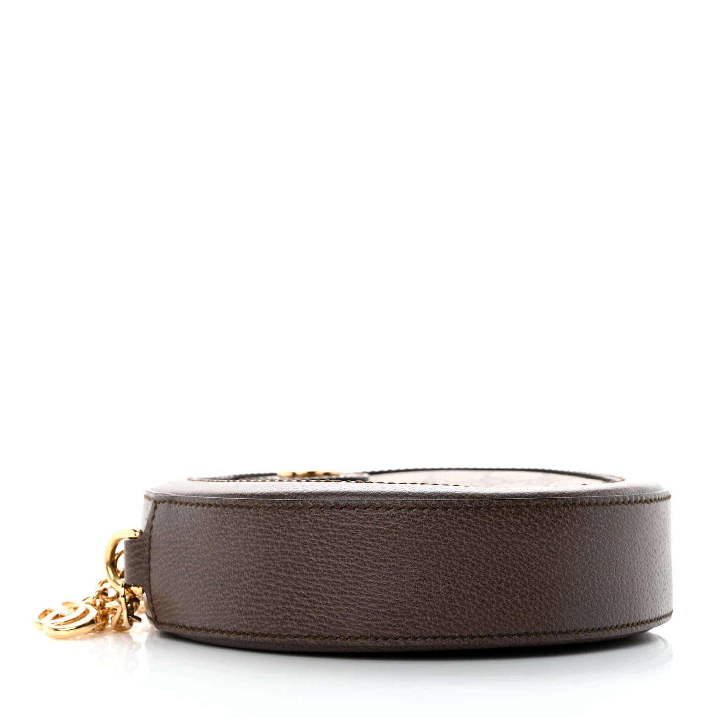 GG Supreme Monogram Web Mini Ophidia Round Shoulder Bag Brown