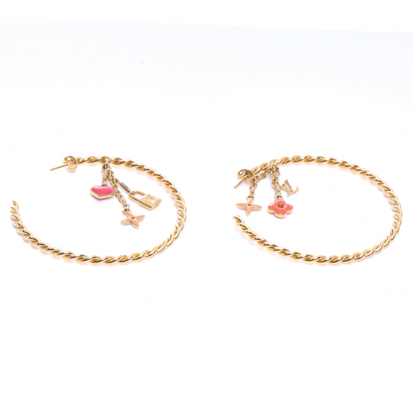 Sweet Monogram Creole Hoop Earrings