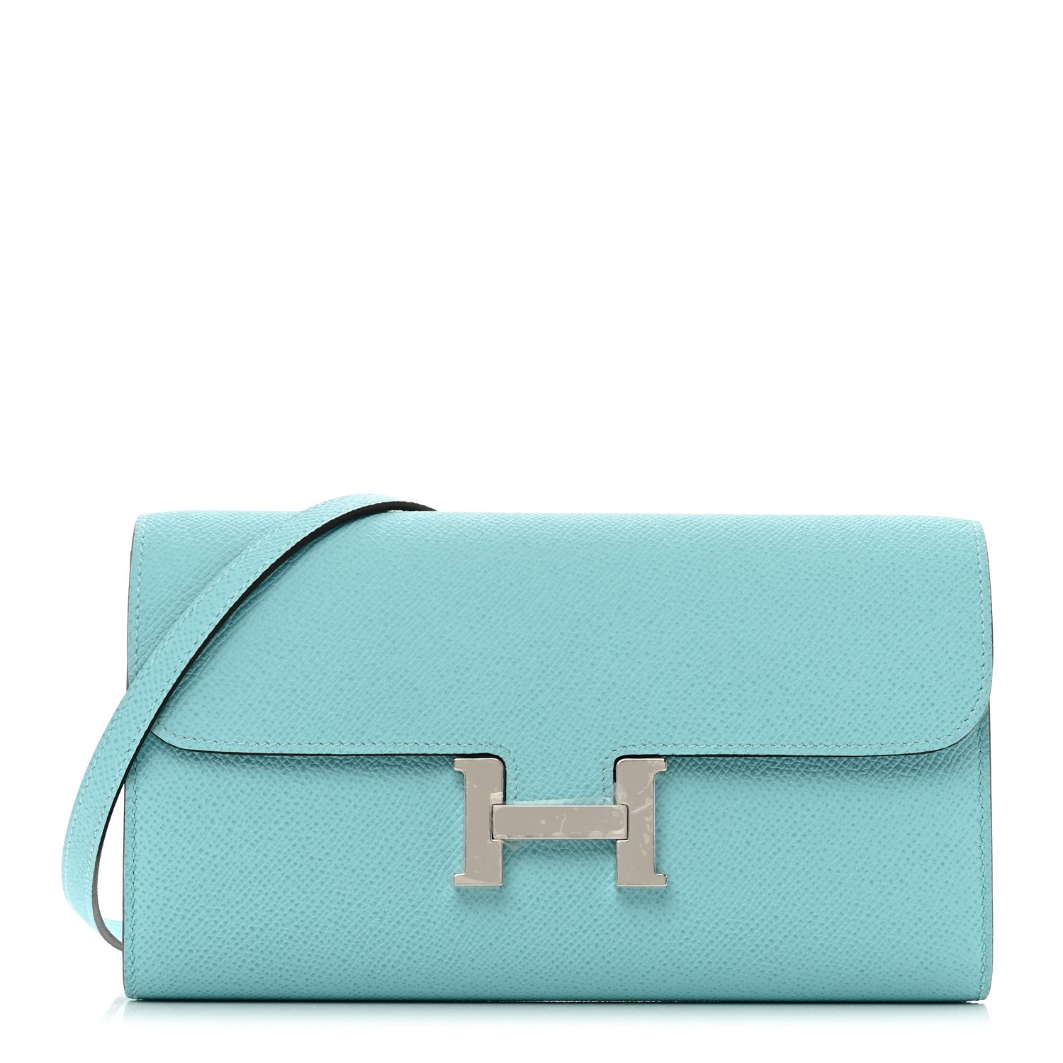 Hermes Epsom Constance Wallet To Go Bleu Atoll 1 of 8