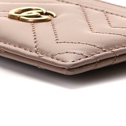 Gucci Calfskin Matelasse GG Marmont Card Holder Porcelain Rose 5 of 8