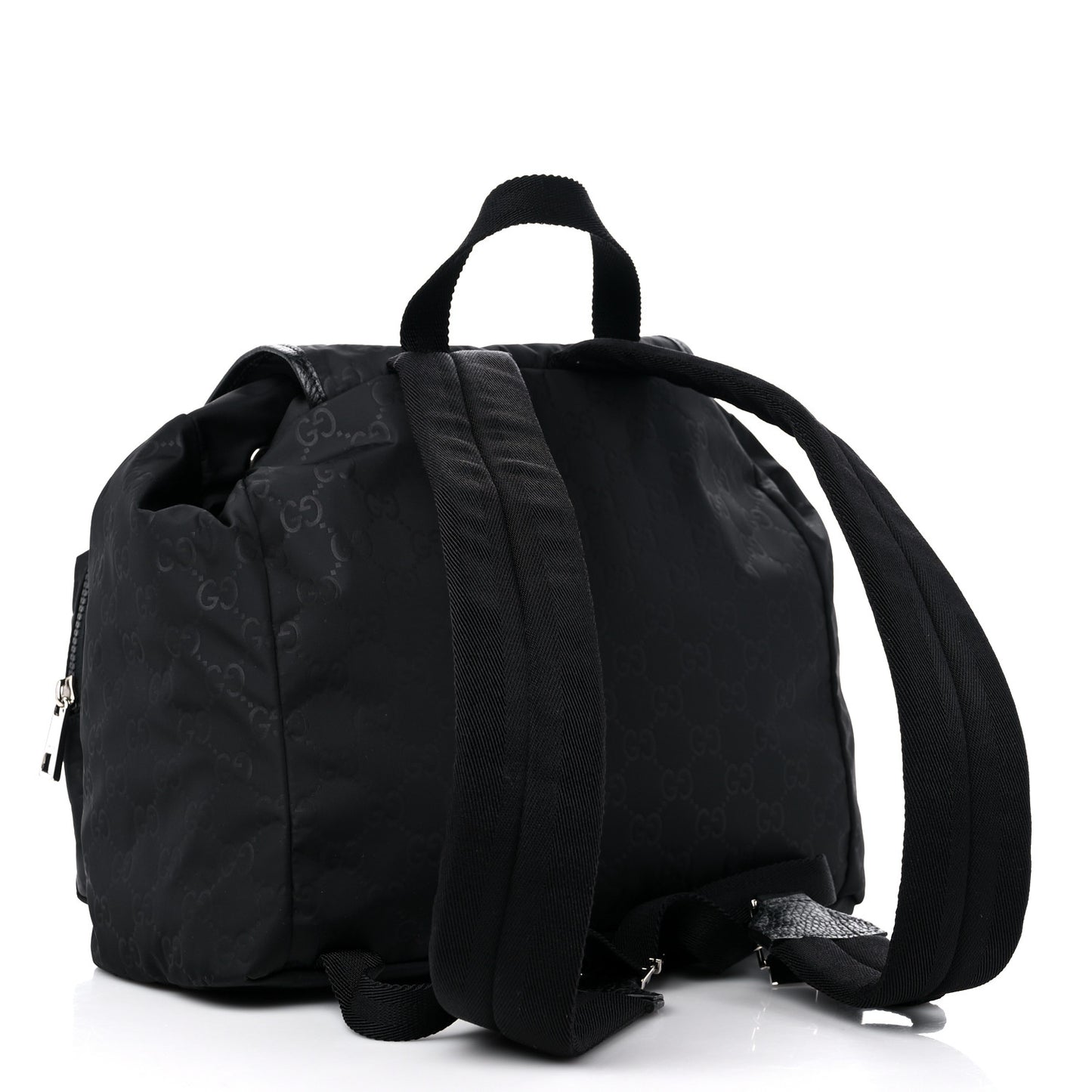 Nylon Monogram Medium Light Single Buckle Backpack Black