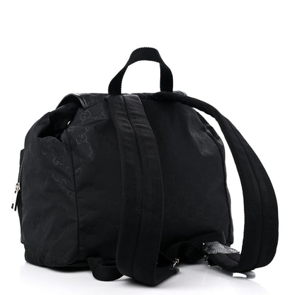 Gucci Nylon Monogram Medium Light Single Buckle Backpack Black 2 of 9