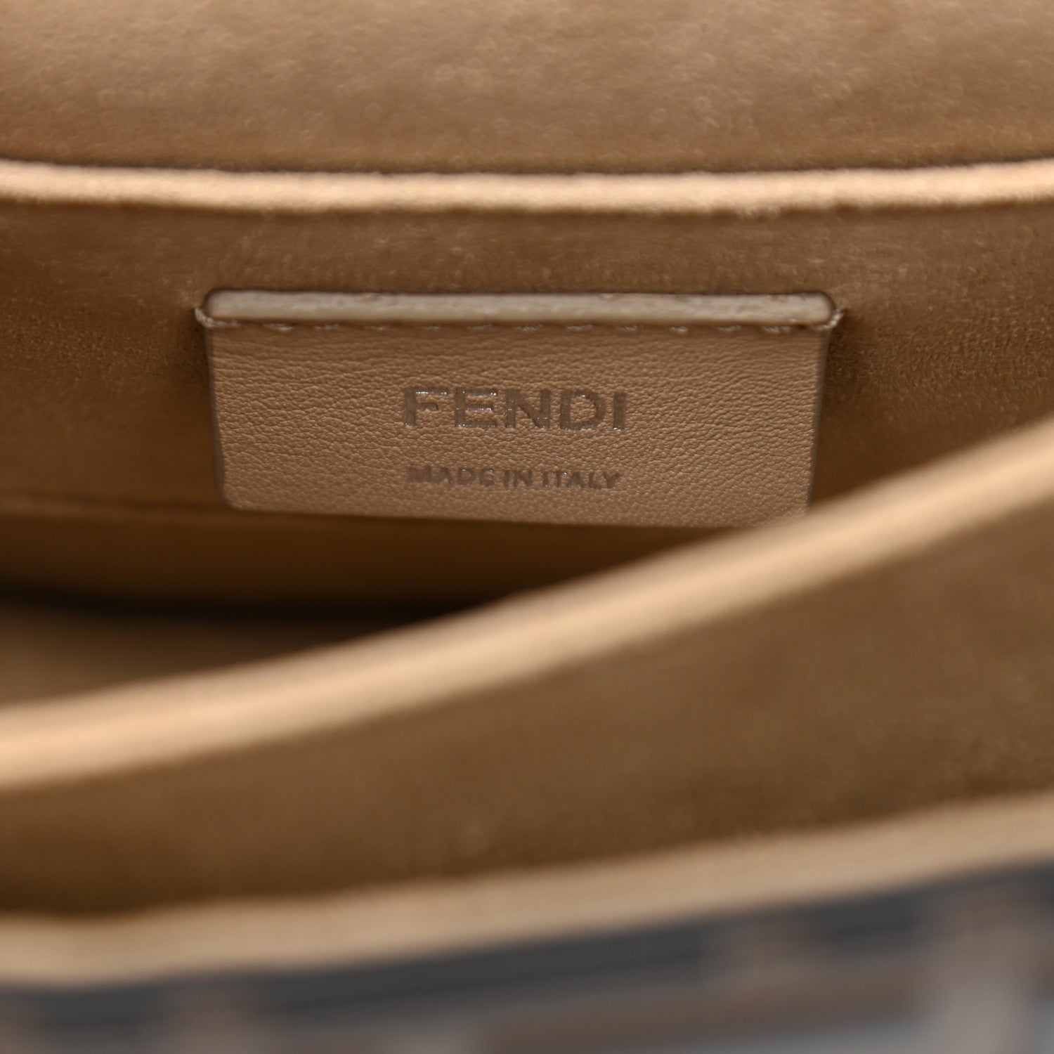 Fendi Vitello Shiny Nappa Bi-Color FF 1974 Lace Up Bow Embossed Small Kan I Shoulder Bag Maya Black Fragola 6 of 12